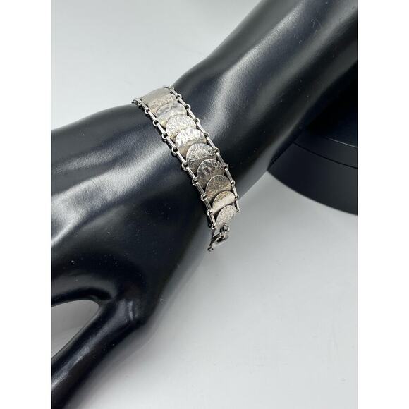 Silpada Retired 925 Sterling Silver Simply Sequin Disc Coin Link Bracelet B2829 - Picture 12 of 12